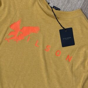 NWT Filson Buckshot T Shirt Men's Medium Gold Heather Shirt Sleeve Eagle